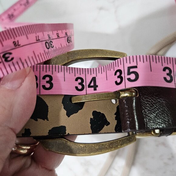 Betsey Johnson Brown Belt, Gold Buckle Man-Made Material Size L 40 Inches - Picture 11 of 11